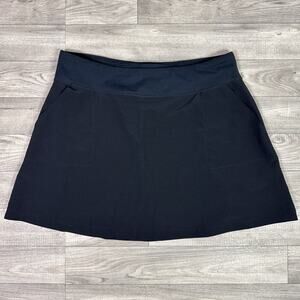 Lands End Activewear Tennis Golf Skort Black sz Large 14-16